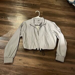 Jou jou iridescent blingy edgy cropped y2k statement windbreaker